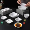 Pires Aromatizado de Melamina, Pires Pequeno de Plástico Comercial, Pratinho Branco para Molho, Pratinho para Molho de Soja, Pratinho para Vinagre, Pratinho para Petiscos de Hot Pot, Pratinho para Temperos