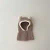 Bonitos y adorables gorros de otoño e invierno para niños, con diseño de poner, material de punto y una serie de dibujos animados, que brindan abrigo y protección para los oídos para bebés y niños pequeños.