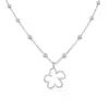Nuevo Collar con Colgante de Flor Hueca Estilo Chino para Mujer, Lujo Ligero, Nicho, Gama Alta, Moderno, Elegante, Cadena para Clavícula Versátil para el Día a Día