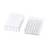 Disipador de calor de aluminio puro Refrigerador de CPU para router electrónico Disipador de calor pequeño 20x14x6 11X11X5MM Blanco plateado