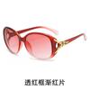 Gafas de sol de moda cabeza de zorro 2024 gafas de sol para mujer montura grande montura redonda gafas de sol de moda celebridad de internet venta al por mayor fábrica