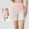 Pantalones de Yoga Falda Cubierta Malla Transpirable Una Pieza Cubre Glúteos Artefacto Deportivo Correr Fitness Triángulo Cubre Glúteos de Yoga