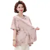 Nueva Camiseta de Verano Talla Grande para Madres Gordas de 50-60 Años Casual Nuevo Top Holgado de Manga Corta Estilo Chinoiserie para Mujeres