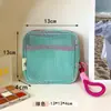 Bolsa de Tofu Transfronteriza Mini Monedero de Monedas Gran Capacidad Bolsa Cosmética de Malla Malla Dopamina Bolsa para Lápiz Labial para Mujer Color