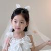 Véu Guirlanda Mori Super Fada Véu Infantil Oversized Véu Laço de Tule Grampo de Cabelo Flor Acessório de Cabelo Infantil Fada