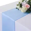 Fabricante de Caminhos de Mesa de Cetim Personaliza Caminho de Mesa Dourado em Cetim Estilo Europeu com Costura de Borda de Alta Densidade para Decoração de Casamento