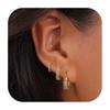 Europa y Estados Unidos transfronterizo superventas latón chapado en oro real incrustado circonita diamante círculo elegante damas aretes de alta gama traje