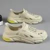 Zapatos con Agujeros para Hombre Verano Exterior Antideslizantes Sensación de Pisada en Mierda Conducción Deportivos Casuales Punta Cerrada Playa Zapatos de Agua de Coco