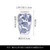 Vaso de Porcelana Folhas Azul Claro e Branco Entrada Sala de Estar Novo Estilo Chinês Cerâmica Florista Enfeites de Mesa Queima Gao Sen Hidropônico
