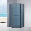 Mampara de Vidrio para Baño con Puertas de Apertura Hacia Adentro y Hacia Afuera en Forma de Diamante, Cabina de Ducha, Baño Integrado, Separación de Zona Seca y Húmeda, Pantalla de Ducha