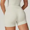 Shorts de Yoga Ajustados com Sensação de Segunda Pele, Estilo Europeu e Americano, Unissex, Cintura Alta, Controle de Barriga, Fitness, Elástico, Levanta Bumbum, Shorts Esportivos para Corrida