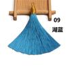 Fio de seda dourado baotou boné franja espiga semi-acabado 8cm argola de puxar pingente de leque de franja dourada marcador de página espiga pendente para instrumento musical