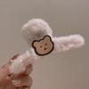 Otoño e Invierno Conejo Oso Clip de Felpa Clip para Recogido de Cabello para Parte Trasera de la Cabeza de Niña Coreana Venta al por Mayor
