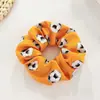 Goma para el pelo con estampado de fútbol nuevo transfronterizo para mujer, tamaño grande, alta elasticidad, accesorio para el pelo de la Copa del Mundo