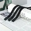 Cordón Negro Hueco de Poliéster de 1 cm con Extremos Planos Recubiertos de Pegamento para Ropa, Sudaderas y Pantalones, Venta al por Mayor