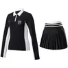 Conjunto de Roupas de Tênis Transfronteiriço para Mulheres, Top de Yoga Respirável com Zíper de Corte Justo, Conjunto Esportivo para Corrida ao Ar Livre e Fitness