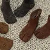 Botines Elegantes Retro para Niñas Otoño Invierno Nuevos Botas de Suela Suave para Niños con Lazo Punta Dividida Falsa Botas Chelsea Estilo Coreano Botas de Algodón