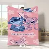 Manta de Franela con Estampado Digital de Stitch, Manta Personalizada con Dibujos Animados, Manta de Doble Cara, Manta para la Siesta, Manta de Regalo