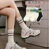 Calcetines de Estilo Étnico Vintage, Calcetines de Media Pantorrilla para Mujer, Calcetines Largos Rayados de Otoño e Invierno, Calcetines Holgados de Moda Estilo Ins, Estilo Bosque