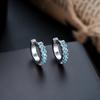 Aretes de Diamantes Completos para Hombre, Lujo Accesible y Aretes de Alta Gama para Mujer, Aretes de Diseño Versátil, Moderno y a la Moda, Joyería Simple Coreana
