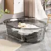 Lavado a Mano Lavabo Integrado para Ropa Hogareño Extra Grande de Plástico Transparente con Tabla de Lavar Espesado y Profundizado Lavabo para Ropa