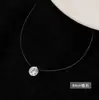 Collar con Colgante Invisible Lágrimas de Sirena, Mismo Estilo Hilo de Pescar Transparente, Cadena de Clavícula Simple de Lujo Ligero para Niña Personalizada