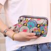 Cartera de Lona Impresa para Teléfono Móvil, Billetera para Monedas, Bolso de Mano Largo para Mujer