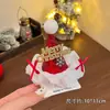 Clip para el pelo con lazo de sombrero de Navidad nuevo transfronterizo, clip para el pelo de niña, adorno de encaje blanco para falda, accesorios para el pelo de Navidad, clip para el pelo de fiesta