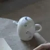 Tetera Azul y Blanca Pintada a Mano de Libélula de las Dinastías Tang y Song, Juego de Té Kung Fu, Tetera Portátil de Cerámica con Color Bajo Esmalte y Filtro en Forma de Bola, Tetera Bola de Dragón