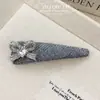 Corea del Sur Lujo Ligero Sentido de Alta Gama Brillo Fino Clip de Pato con Pedrería Dulce Moda Clip para Flequillo Lateral Pasador Roto Accesorios para el Cabello