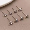 Pendientes de Acero Inoxidable Chapados en Oro con Forma de Taza de Coche y Pedrería Colgante, Accesorios para Pendientes Hechos a Mano DIY