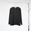 Dragón Marino Warren LST019 26 Otoño Versátil Top Básico con Hombros Rectos, Camiseta de Algodón de Cuello Redondo de Manga Larga para Mujer
