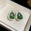 ¡Brillo de Gota de Agua! Pendientes de Gota de Agua con Tachuelas de Diamantes de Colores, Estilo Minimalista Fresco, Pendientes Únicos con un Toque de Lujo Ligero y de Alta Gama para Mujer