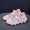 Meias Respiráveis de Malha Ins para Sapatos Femininos Verão 2025 Novo Estilo Coreano Tecido Fly Sapatos Casuais para Corrida Xiaolongbao 450-11