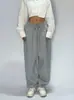 Pantalones Casuales Retro Hip-Hop Americano Y2K Jazz Street Dance Deportivos Pantalones de Chándal Sueltos Modernos de Calle Pierna Ancha Largos