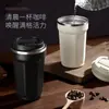 Taza de Café Octagonal Americana de Acero Inoxidable 304 Moderna con Aislamiento al Vacío Taza Portátil para Exteriores Ciclismo Taza Deportiva para Coche