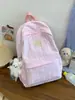 Mochila escolar dulce y linda, gran capacidad, mochila simple de doble hombro, mochila escolar a cuadros, mochila escolar de alta apariencia