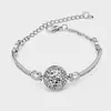 Popular Pulsera de Moda Color Oro Rosa Ocho Corazones y Ocho Flechas Pulsera de Circonita para Mujer Versátil Estilo Coreano Pulsera de Diamante al por Mayor