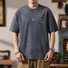 Roupas Masculinas Xintang 2026 Verão Nova Camiseta Manga Curta Pesada com Aspecto Lavado para Homens, Atacado Disponível