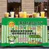 Banner Publicitario para Puesto de Batidos y Malteadas de Frijol Mungo, Tela Decorativa para Letrero de Maletero de Carrito de Mercado Nocturno, Tela Publicitaria