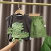Traje Nuevo de Verano para Niños 2025 Camisa POLO para Niño Conjunto de Dos Piezas para Bebé Ropa Infantil Estilo Mezclilla