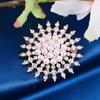 Broche Luxuoso de Pérola Artificial Deusa do Sol Moda Feminina Floco de Neve Versátil Pin Broche de Ar Atmosférico Alto Padrão Acessórios para Casaco