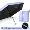 Sombrilla mini de costilla doble con 40% de descuento, sombrilla de bolsillo con protección solar recubierta de negro, sombrilla publicitaria personalizada, se puede imprimir con logo