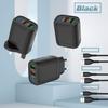 Cargador multiportátil cabezal de carga 5V3A regulaciones europeas, americanas y británicas son adecuados para enchufe cargador de teléfono móvil Apple Huawei