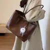 Bolso Tote Transfronterizo Nuevo de Gran Capacidad para Mujer Otoño/Invierno 2025 Bolso de Hombro Único para el Trabajo Bolso de Mano Versátil con Temperamento Bolso Grande de PU
