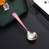 Cuchara Redonda de Acero Inoxidable 304 de Moda Cuchara Coreana Linda para Postre Fruta Mango Corto Sopa para Niños Zhao Zhu You