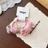 Diadema de Lazo Rosa Dulce Estilo Coreano para Niñas, Diadema de Estrella Amigable con el Cabello, Versátiles Accesorios para el Cabello de Caramelo Floral