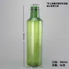Botella redonda de aceite de oliva 250ml 500ml botella de aceite verde oscuro botella transparente de aceite de nuez botella de aceite de té