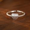Anillo de Encaje Amor de Plata Esterlina 925 para Mujer Nicho Ins Dulce Anillo de Ballet Simple Elegante Combinable Ajustable