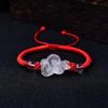 Pulsera de serpiente de cristal blanco nueva 2025, doble cara, talla tridimensional, cuerda de mano de pitón, para amantes del cabello.